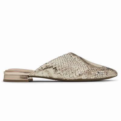 Rockport Total Motion Zuly Asymmetrical Mule Mokassins Damen Silber QBP-528903